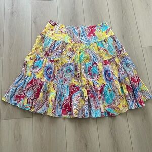 Lauren Ralph Lauren Women's Linen Skirt Geometric Hippie Colorful 3X Plus Size